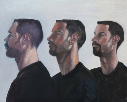 Steve 3 Ways, oil on canvas, 20 inches by 24 inches